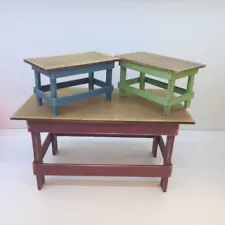 1/12 1/6 Scale Dollhouse Miniatures Unfinished Retro Farm Tool Table Furniture