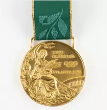 1996 Atlanta Olympic 'Gold Medal with Silk Ribbons/Pouch !!