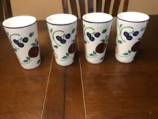 *4* PRINCESS HOUSE Orchard Medley Ceramic Tall Latte Mugs Exc