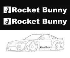 2PCS ROCKET BUNNY Decal For 86 FRS BRZ 240SX 200SX GTR 350Z S14 S13 RX7 180SX