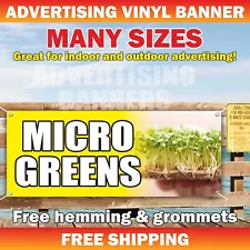 MICRO GREENS Advertising Banner Vinyl Mesh Sign farm fresh vegetables produce