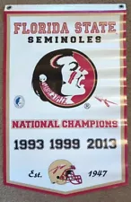 Florida State Seminoles National FSU Championship Flag Banner Old Logo