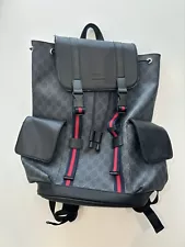 Gucci GG Supreme Backpack Black Red