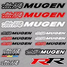 For Honda Mugen 無限 Power RR Car Sticker 3D Decal Stripe Logo Decoration Sport