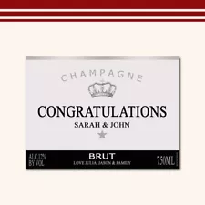 Personalised Celebration Champagne Gift Bottle Label Various Sizes Magnum