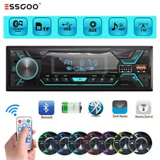 Single 1DIN Car Stereo Radio Bluetooth MP3 FM USB Audio In-Dash Head Unit Player