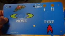 Midway Namco GALAGA Arcade Video Game Cocktail Table Overlays-Licensed-Die Cut