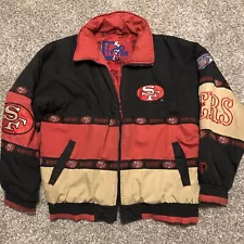 Vtg 1994 Pro Player San Francisco 49ers NFL 75th Anniversary Coat Jacket M Worn