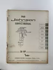 1968 Johnson 20 HP OMC Outboard Service Shop Manual JM-6806 FREE 1ST CLASS