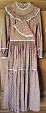 Handmade Colonial Dress for Women Pioneer Costume Modest Prairie Dress S