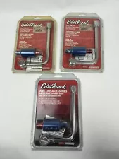 Edelbrock Carburetor Fuel Inlet Kit 8134; Chrome w/Red-Blue Filter for Edelbrock