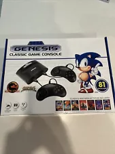 SEGA Genesis Classic Black Game Console with 81 Preloaded Games and Sonic Mortal