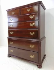 Ethan Allen Georgian Court Solid Cherry Chest on Chest 7 Drawers 11 5225