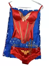 DC WONDER WOMAN Corset / Cape / Bottoms Halloween Costume Cosplay Womens Medium