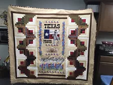 HANDMADE QUILT - STATE OF TEXAS THEME - SIZE 64" x 58"