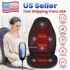 Snailax Massage Seat Cushion with Heated Neck Back Massager Chair for Car/Home