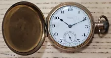 Antique Rolex Full Hunter Manual Crown-Wind Pocket Watch c.1920's