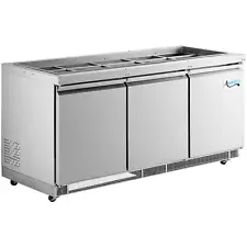 72" Stainless Steel Refrigerated Salad Bar / Cold Food Table