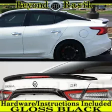 For 2016 2017-2023 Nissan Maxima "Sport" Factory Style Spoiler W/LED GLOSS BLACK (For: 2016 Nissan Maxima SR)