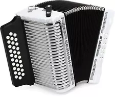 Hohner Corona II Diatonic Accordion - Keys of G/C/F - White