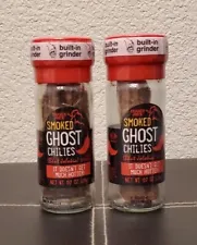 Lot of 2 Trader Joe's Smoked Ghost Chiles Bhut Jolokia Pepper 0.7oz. Limited