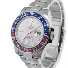 Rolex GMT-Master II "Superman" 40mm White Gold Meteorite Dial & Red & Blue Bezel