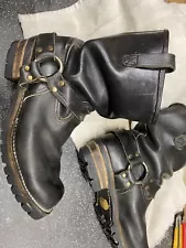 Vintage Wesco Boots Men Leather Biker Motorcycle Harness Square Size Size 13