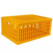 Farm Poultry Plastic Chicken Transport Coop Crate Cage 74*54*31cm