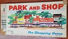 Milton Bradley Park and Shop The Shopping Board Game 1960 Incomplete