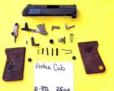 Astra Cub, 25 ACP Part. Slide Trigger Plus Gun Parts 21-872