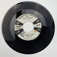 Frankie Laine Cottage For Sale / When Speak Your Name Promo Record 45 RPM Vinyl