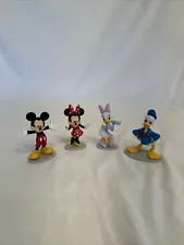 Disney 4 Figures Mickey Minnie Mouse Donald Daisy Duck Cake Toppers