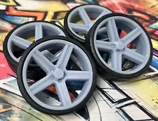 1/24 Resin: 26 Scale-Inch IROC Style Model Car Wheels/Tires,1/25, Donk