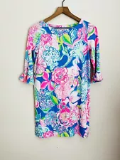 Lilly Pulitzer girls floral UPF 50 Peony For Your Thoughts Sophie dress XL 12-14