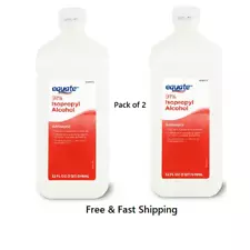 2 Pack Antiseptic EQUATE 91% Isopropyl Rubbing Alcohol Antibacterial 32 Oz