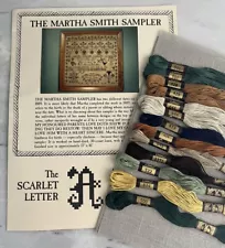 The Scarlet Letter THE MARTHA SMITH SAMPLER Counted Cross Stitch Kit *Musty*