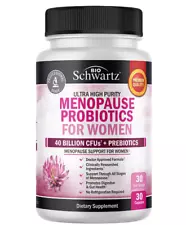 Bio Schwartz Menopause Probiotics for Women, 40 Billion CFUs Prebiotic, 30 Ct