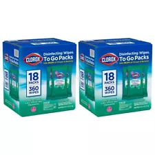 Clorox Disinfecting On The Go Wipes Fresh Scent 360 Wipes Per Box Lot of 2