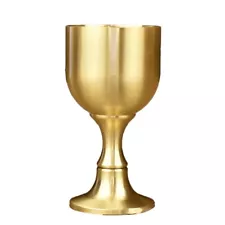 Compact Vintage Brass Wine Glass Drinking Tumbler Cup Mug for Home Bar