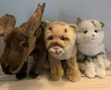 WEBKINZ SIGNATURE LOT OF 3 Marble Cat, Endangered Cougar & Moose NO CODES