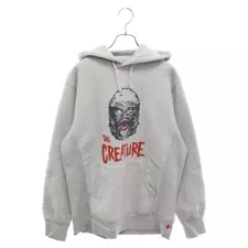 SUPREME 10AW Univerisal The Creature Pullover Hoodie Universal Sweat Grey Used