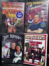 Lot of 4 Jeff Dunham (DVD) Arguing with Myself, Spark of Insanity, Xmas, Chaos