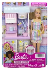Barbie Ice Cream Shop, 12in Blond Doll Ice Cream Making Feature & Play Pieces