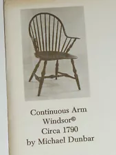 Plans for a Continuous Arm Windsor Chair by Michael Dunbar