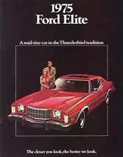 1975 Ford Elite 2-Door Hardtop Dealer Sales Brochure + Bonus Item