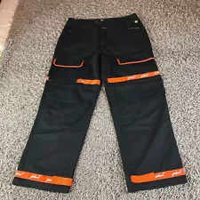 Marithe Francois Girbaud Pants Mens 40 Orange Black Shuttle Jeans NWT Vintage