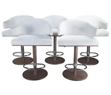 5 Elite Manufacturing Corp Elliot Modern Adjustable Swivel Counter Bar Stools