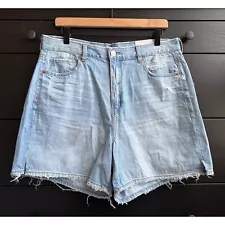 NEW American Eagle Highest Rise Baggy Cut Off Jean Shorts Size 14