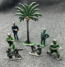 Vintage Metal Army Men Figures Palm Tree Marx