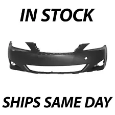 NEW Primered - Front Bumper Cover for 2006-2008 Lexus IS250 IS350 w/ HL Washers (For: 2008 Lexus IS250)